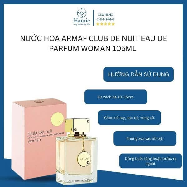 Nước Hoa Armaf Club De Nuit Eau De Parfum Woman 105ml Ả Rập