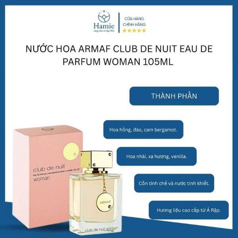 Nước Hoa Armaf Club De Nuit Eau De Parfum Woman 105ml Ả Rập