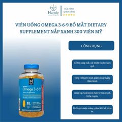 Viên Uống Omega 3-6-9 Bổ Mắt Dietary Supplement Nắp Xanh 300 Viên Mỹ