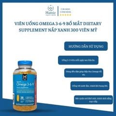 Viên Uống Omega 3-6-9 Bổ Mắt Dietary Supplement Nắp Xanh 300 Viên Mỹ