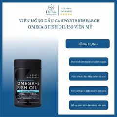 Viên Uống Dầu Cá Sports Research Omega-3 Fish Oil 150 Viên Mỹ