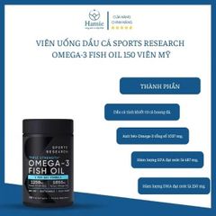 Viên Uống Dầu Cá Sports Research Omega-3 Fish Oil 150 Viên Mỹ