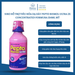 Siro Pepto Bismol Ultra 2X 354ml Của Mỹ - Hỗ Trợ Dạ Dày & Tiêu Hóa