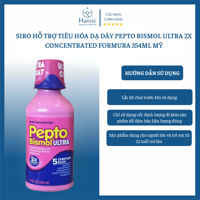 Siro Pepto Bismol Ultra 2X 354ml Của Mỹ - Hỗ Trợ Dạ Dày & Tiêu Hóa