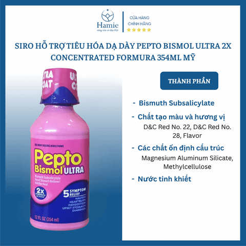 Siro Pepto Bismol Ultra 2X 354ml Của Mỹ - Hỗ Trợ Dạ Dày & Tiêu Hóa