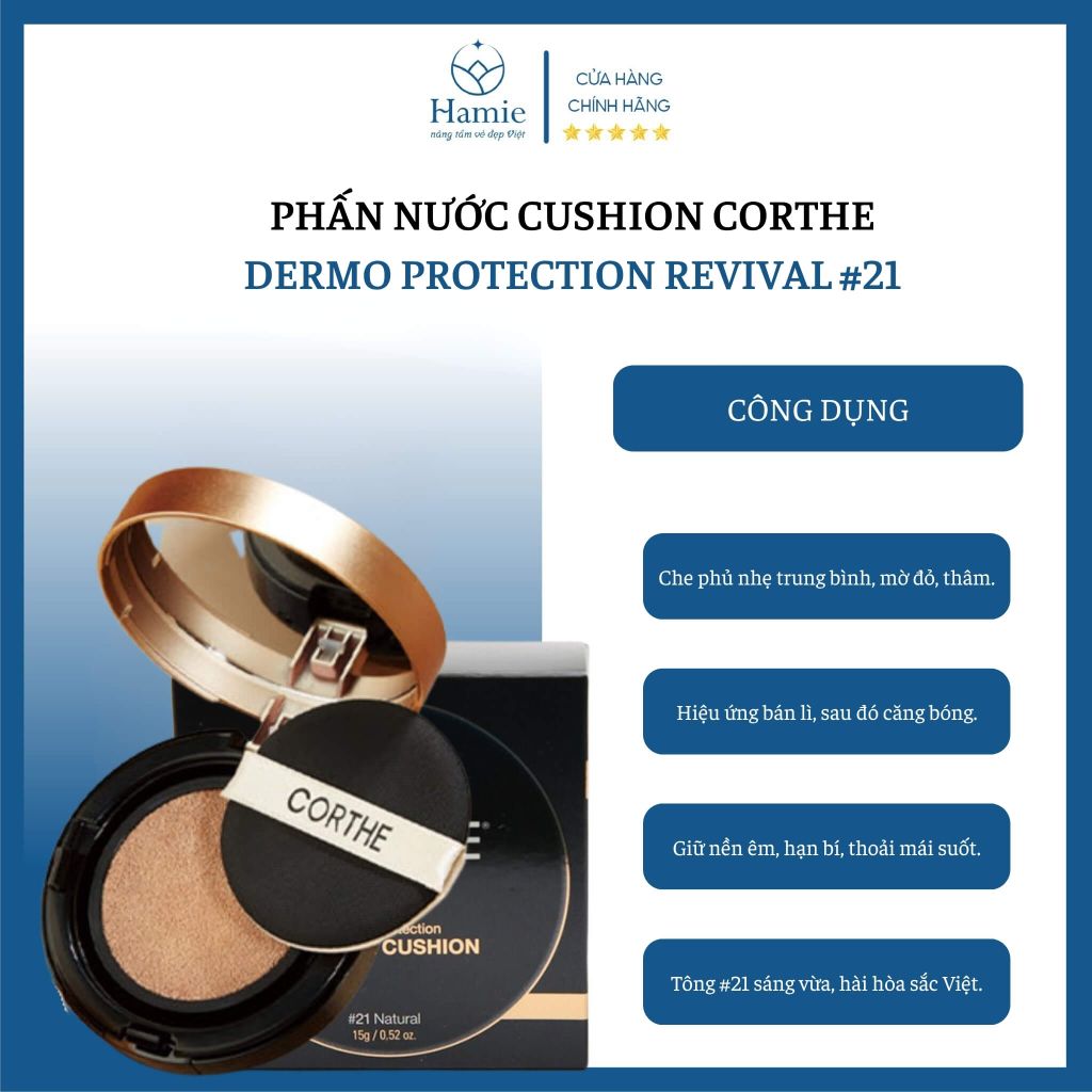 Phấn Nước Cushion Corthe Dermo Protection Revival #21 15gr Hàn Quốc