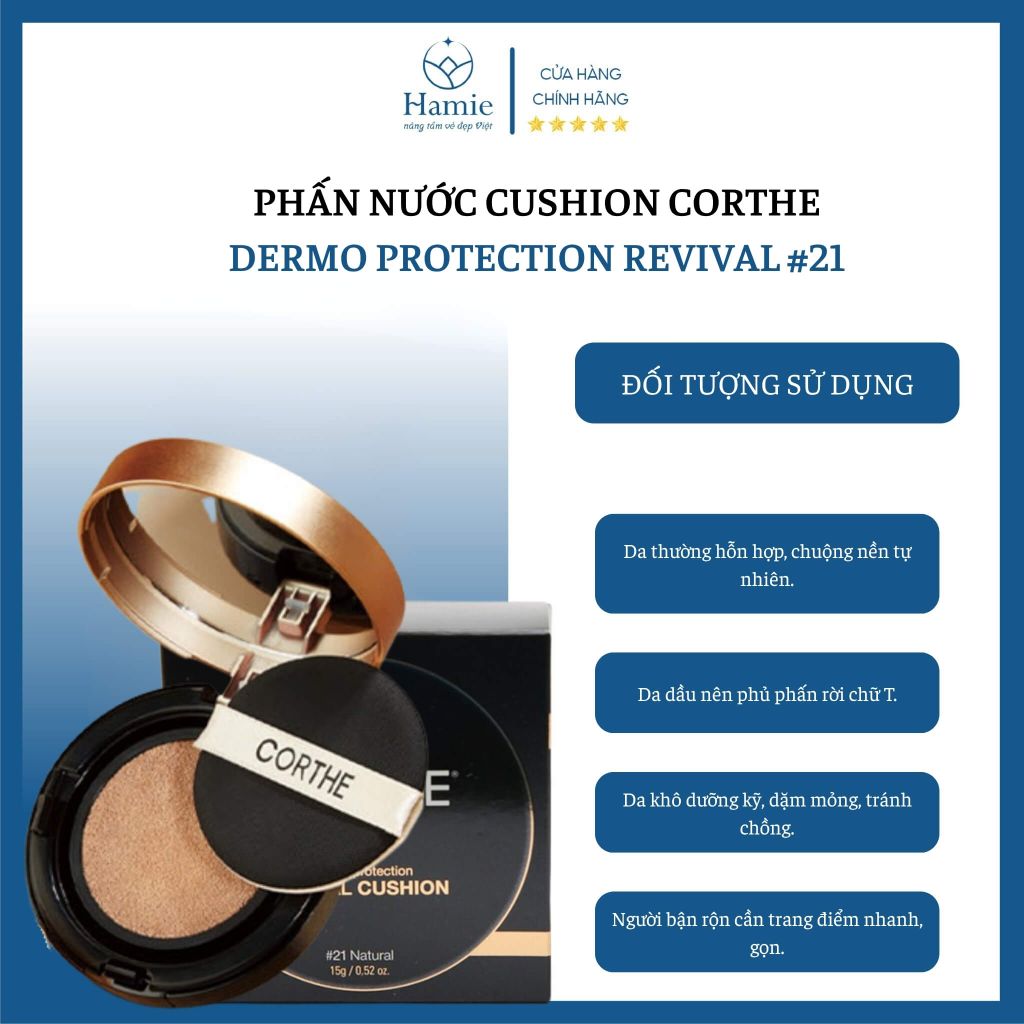 Phấn Nước Cushion Corthe Dermo Protection Revival #21 15gr Hàn Quốc