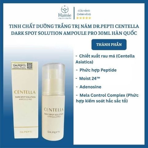 Serum Dưỡng Trắng Trị Nám Dr.Pepti Centella Ampoule Pro 30ml Hàn Quốc
