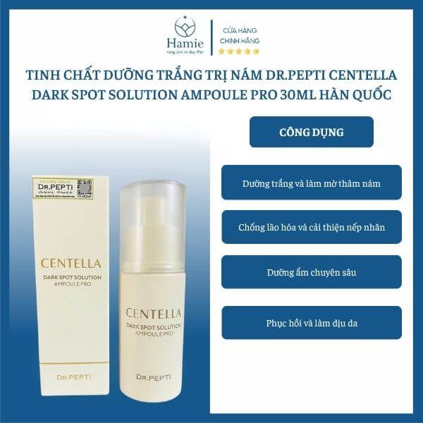 Serum Dưỡng Trắng Trị Nám Dr.Pepti Centella Ampoule Pro 30ml Hàn Quốc
