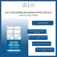 Set 2 Son Dưỡng Bioderma Offre Spéciale 4gr x 2 Cây Pháp