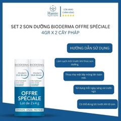 Set 2 Son Dưỡng Bioderma Offre Spéciale 4gr x 2 Cây Pháp
