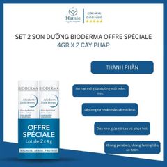 Set 2 Son Dưỡng Bioderma Offre Spéciale 4gr x 2 Cây Pháp