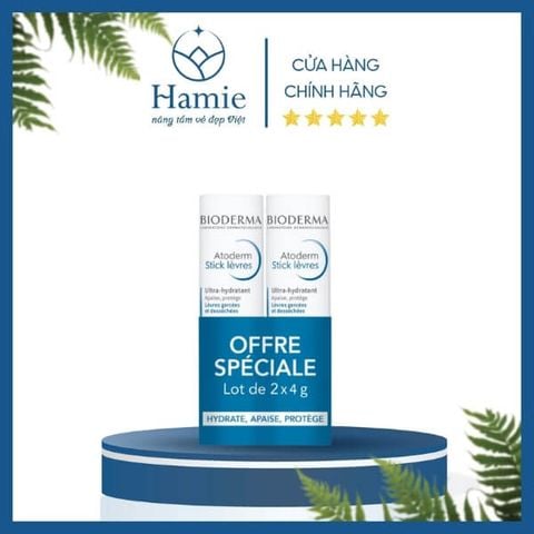 Set 2 Son Dưỡng Bioderma Offre Spéciale 4gr x 2 Cây Pháp