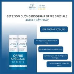 Set 2 Son Dưỡng Bioderma Offre Spéciale 4gr x 2 Cây Pháp