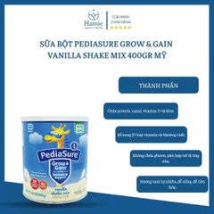 Sữa Bột PediaSure Grow & Gain Vanilla Shake Mix 400gr Mỹ