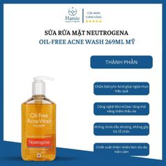 Sửa Rửa Mặt Neutrogena Oil-Free Acne Wash 269ml Mỹ