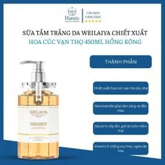 Sữa Tắm Trắng Da Weilaiya Chiết Xuất Hoa Cúc Vạn Thọ 450ml Hồng Kông