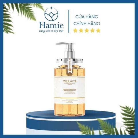 Sữa Tắm Trắng Da Weilaiya Chiết Xuất Hoa Cúc Vạn Thọ 450ml Hồng Kông