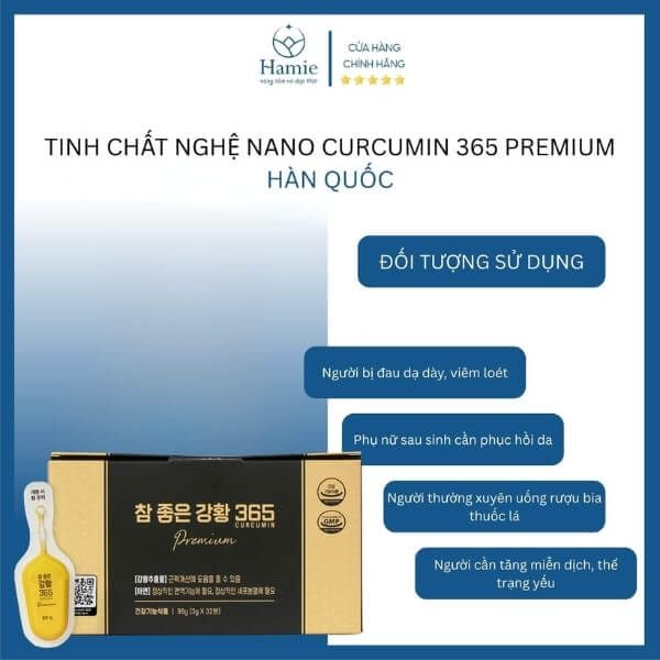 Tinh Chất Nghệ Nano Curcumin 365 PREMIUM 3gr x 32 Tuýp Hàn Quốc