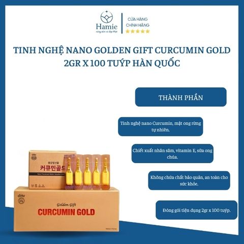 Tinh nghệ Nano Golden Gift Curcumin Gold 2gr x 100 Tuýp Hàn Quốc