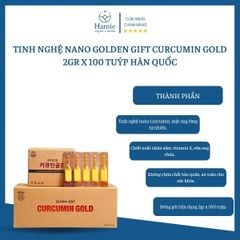 Tinh nghệ Nano Golden Gift Curcumin Gold 2gr x 100 Tuýp Hàn Quốc