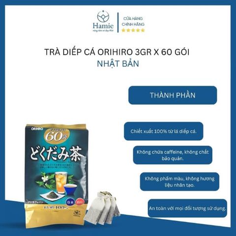 Trà Diếp Cá Orihiro Dokudami Giải Độc Thanh Lọc Cơ Thể Nhật Bản