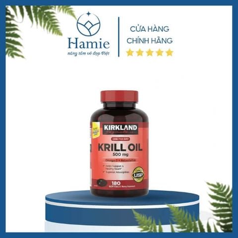 Viên Uống Omega 3 Nhuyễn Thể Kirkland Krill Oil 500mg 180 Viên Mỹ