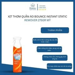 Xịt Thơm Quần Áo Bounce Instant Static Remover 275gr Mỹ