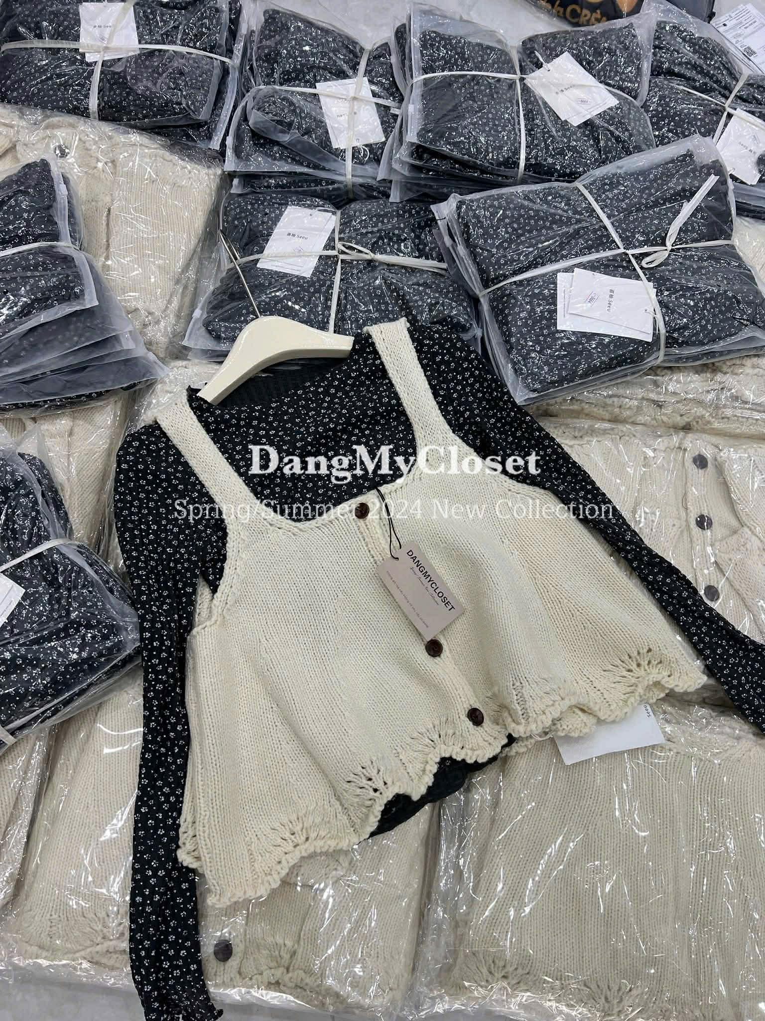  Set áo hoa + gile len C166 