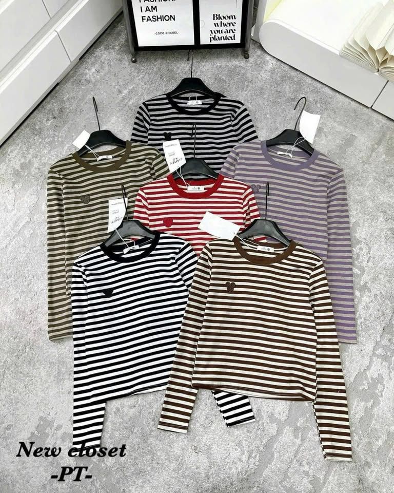  áo gấu kẻ dài tay C57 