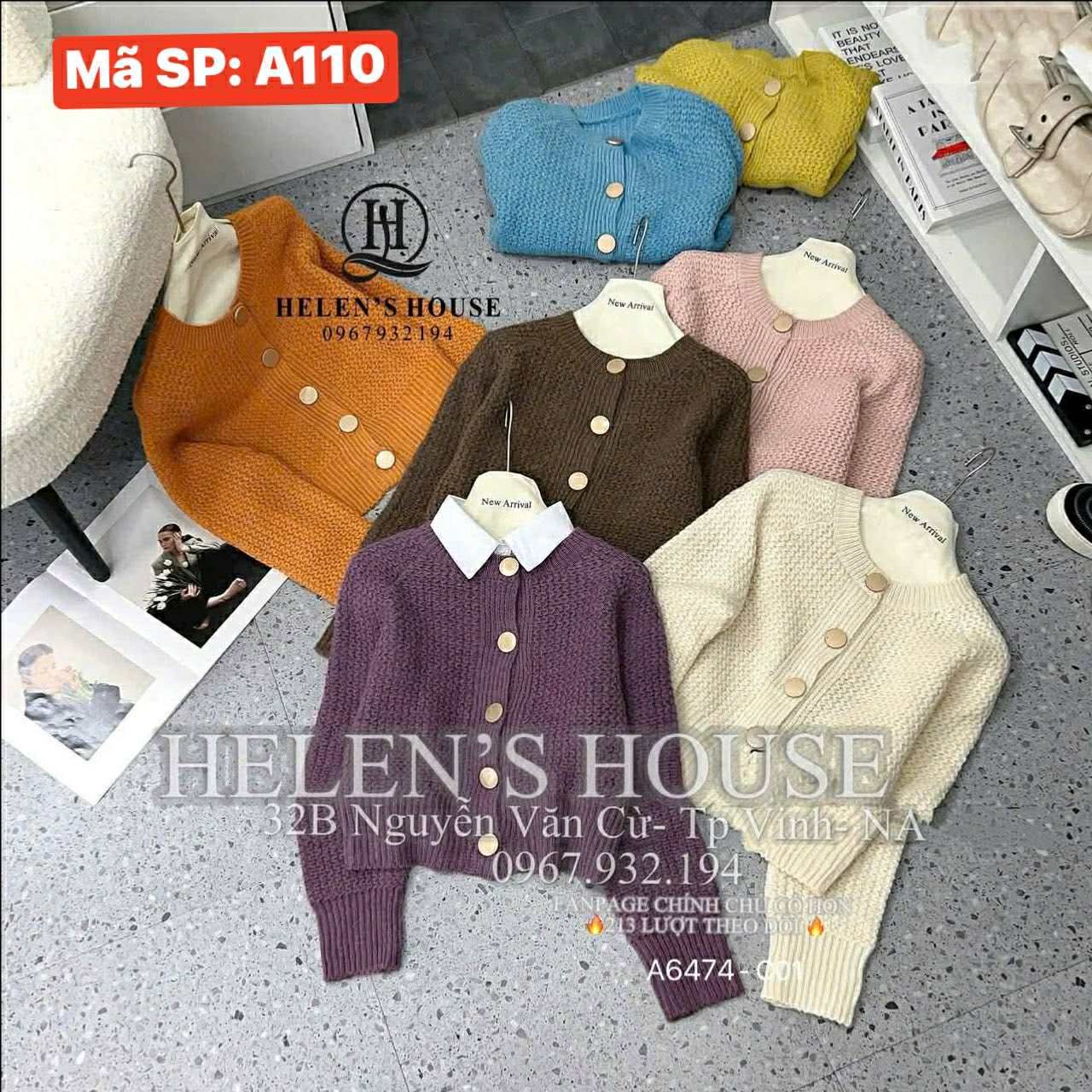  khoác len gạo nhiều màu A110 