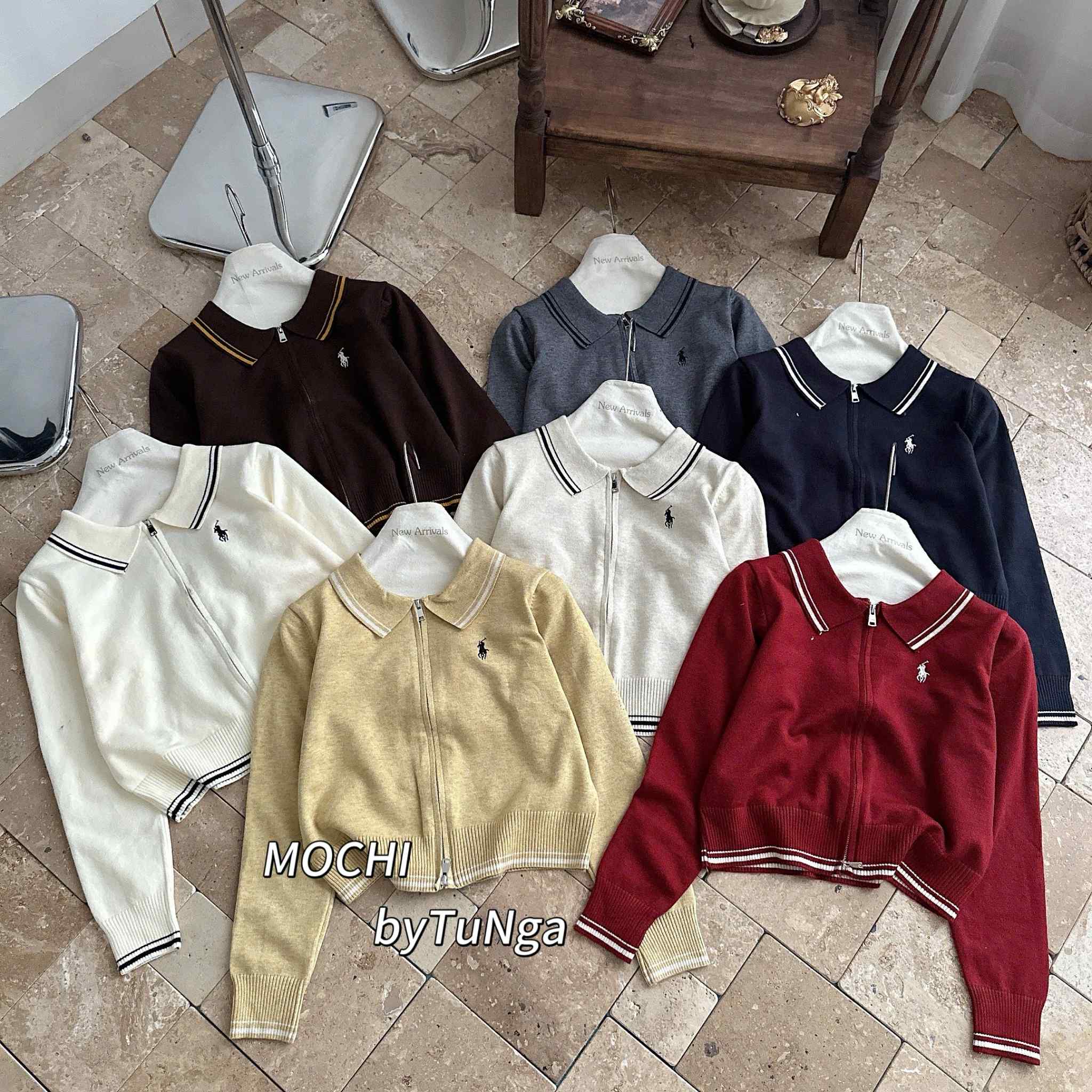  len cổ viền thêu ngựa A76 