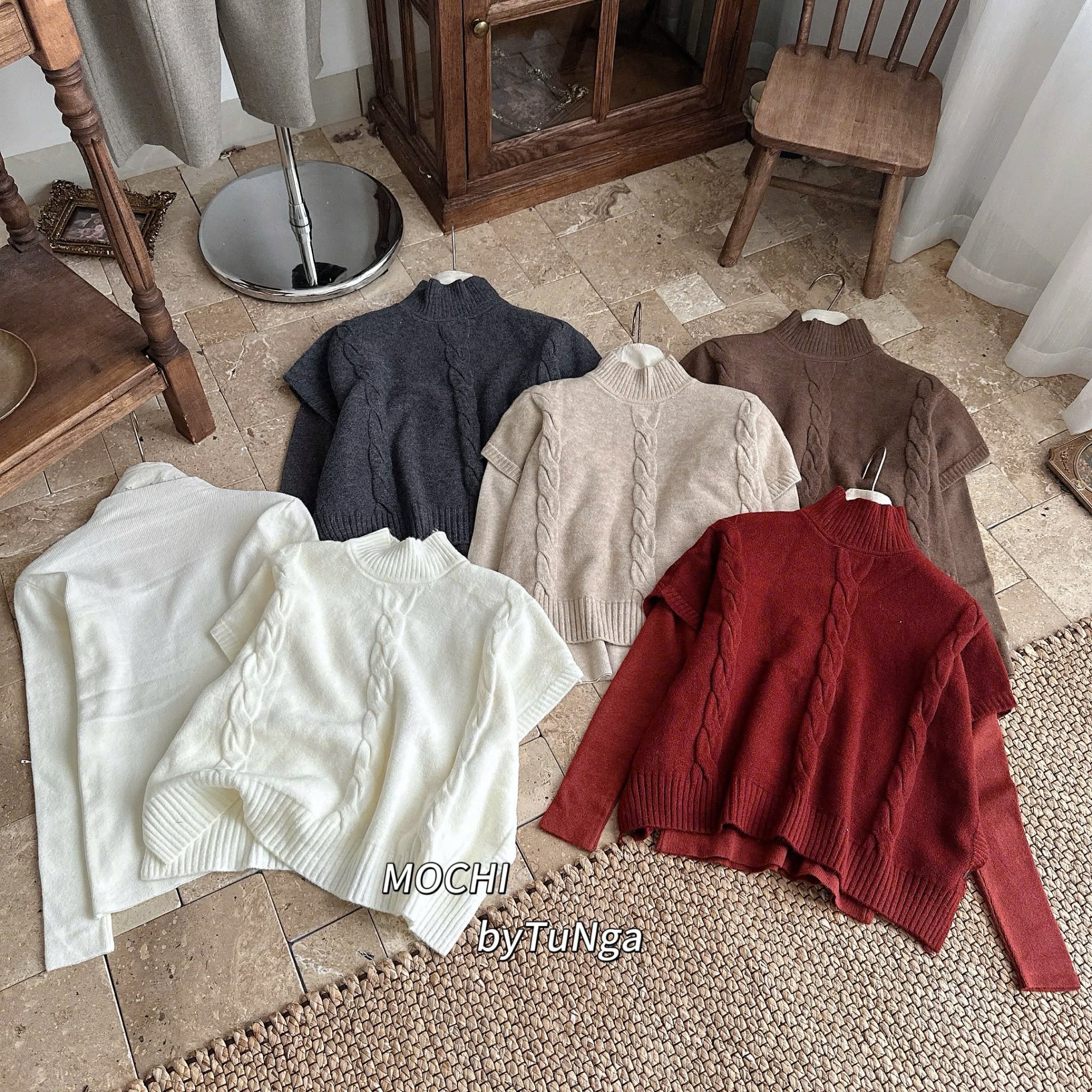  Set 2 áo len cổ lọ C238 