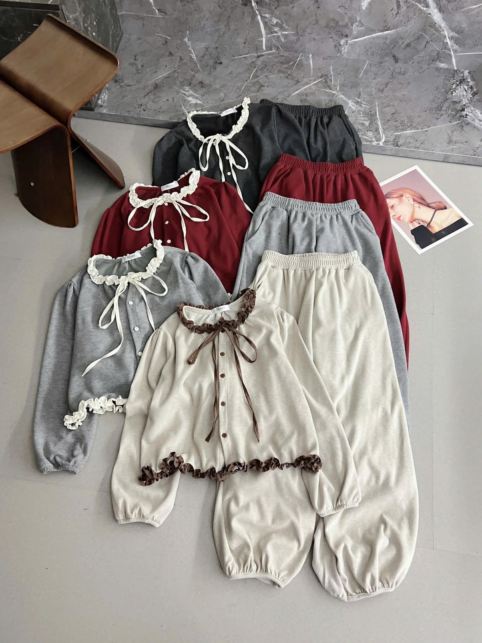  Bộ len thỏ bèo xinh yêu B158 