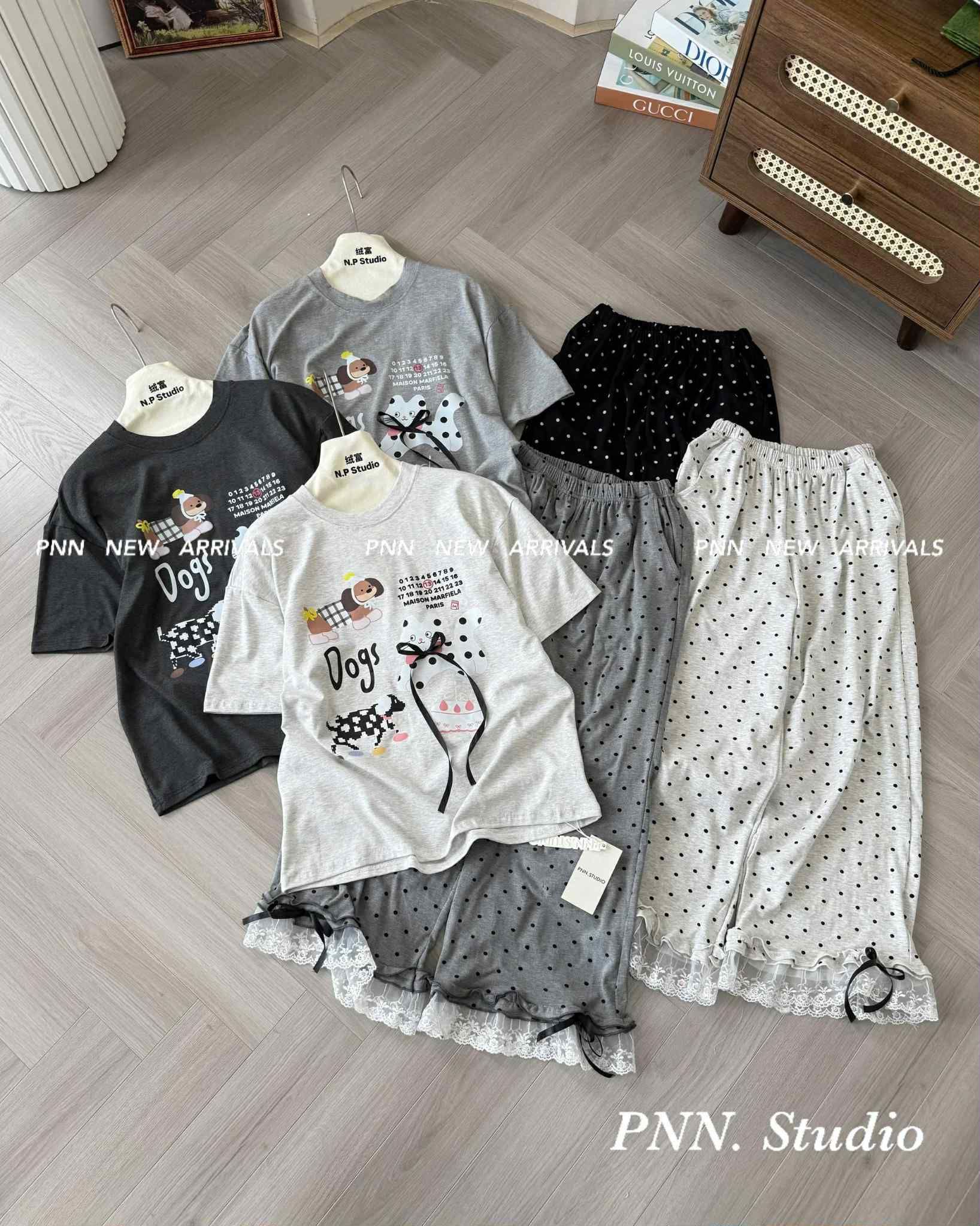  Bộ cute + quần bi gấu ren B39 