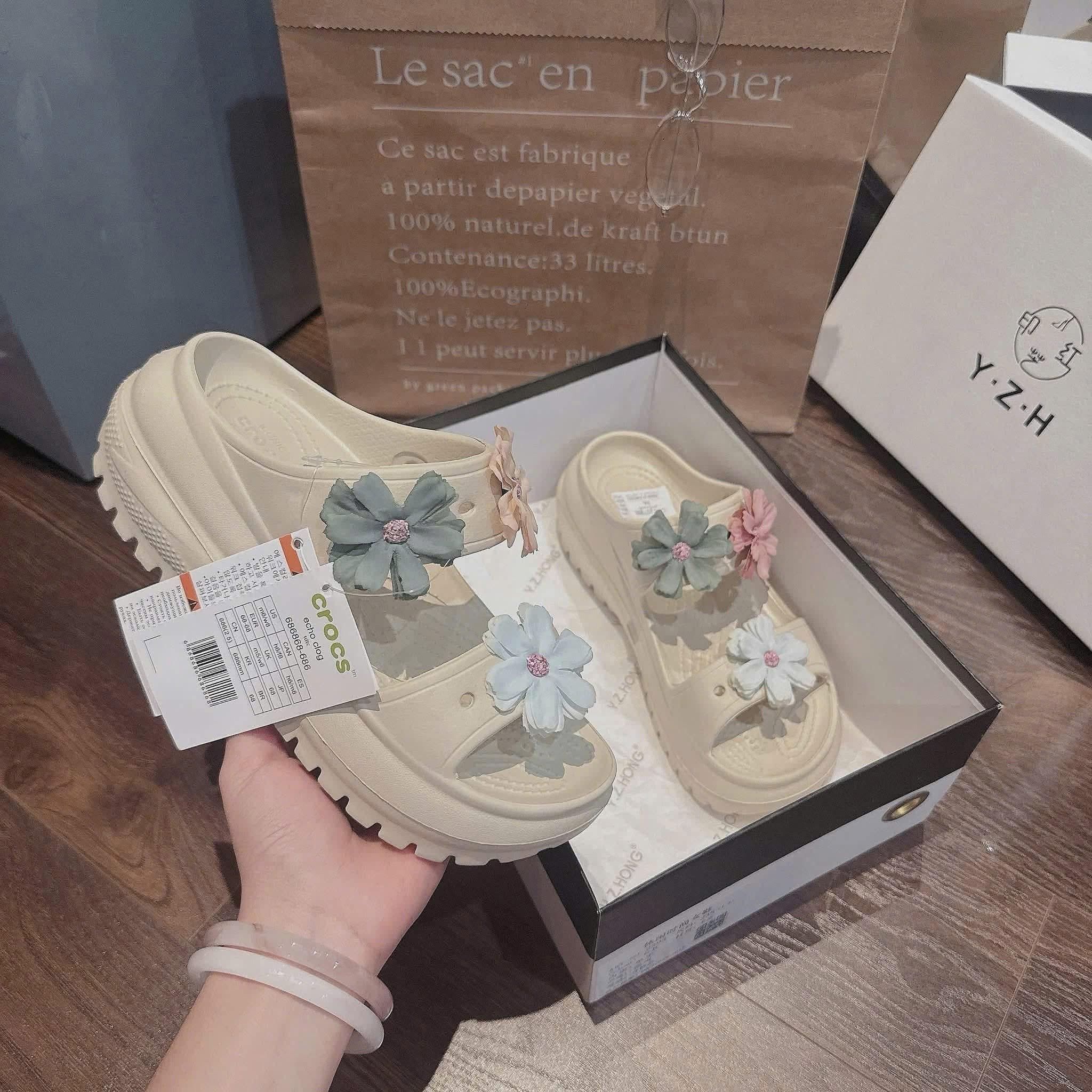  Dép quai ngang đính hoa ĐT G16 