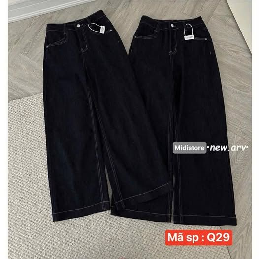  Quần xuông xanh than cạp cao Q29 
