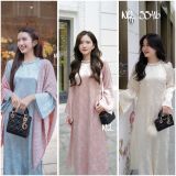  Áo dài gấm thanh trúc cổ đá V8 