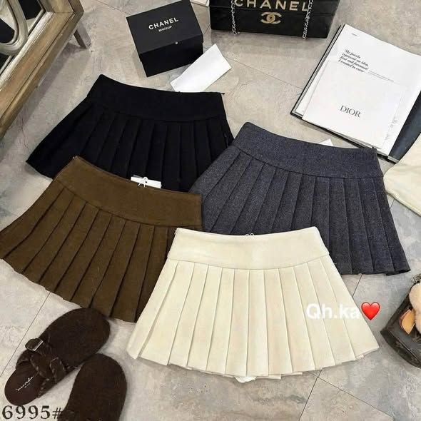  Chân váy dạ xếp ly CV21 