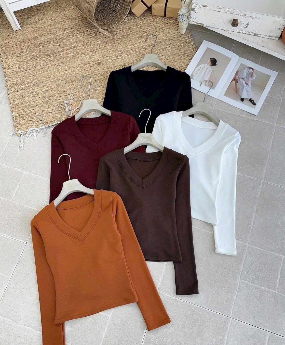  áo cổ tim lót nỉ C241 