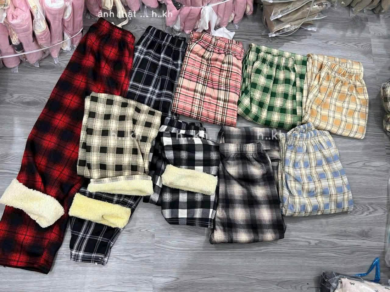  Quần kẻ lót lông Q37 