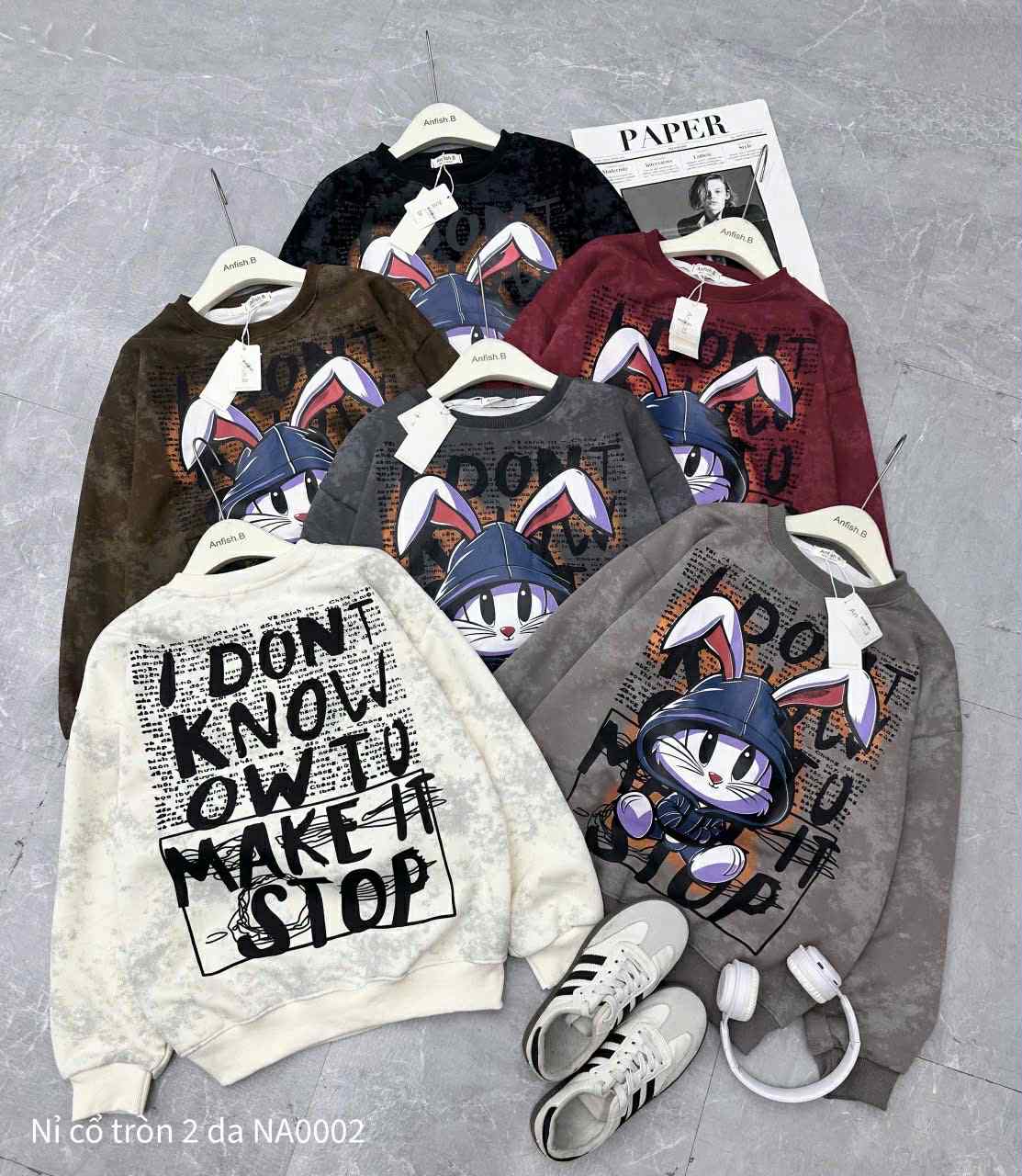  áo nỉ thỏ ngầu H5 