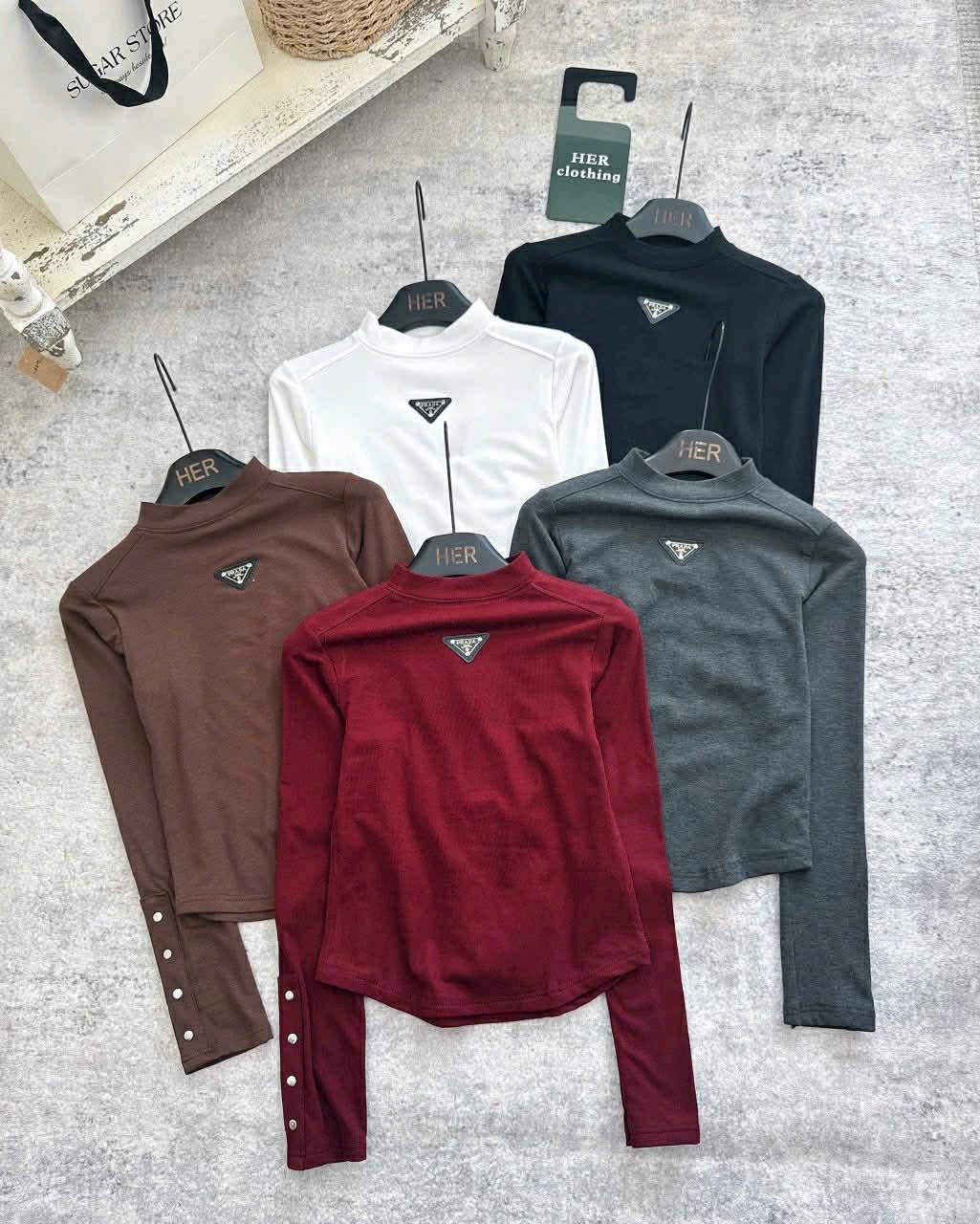  Áo tam giác tay khuy E79 