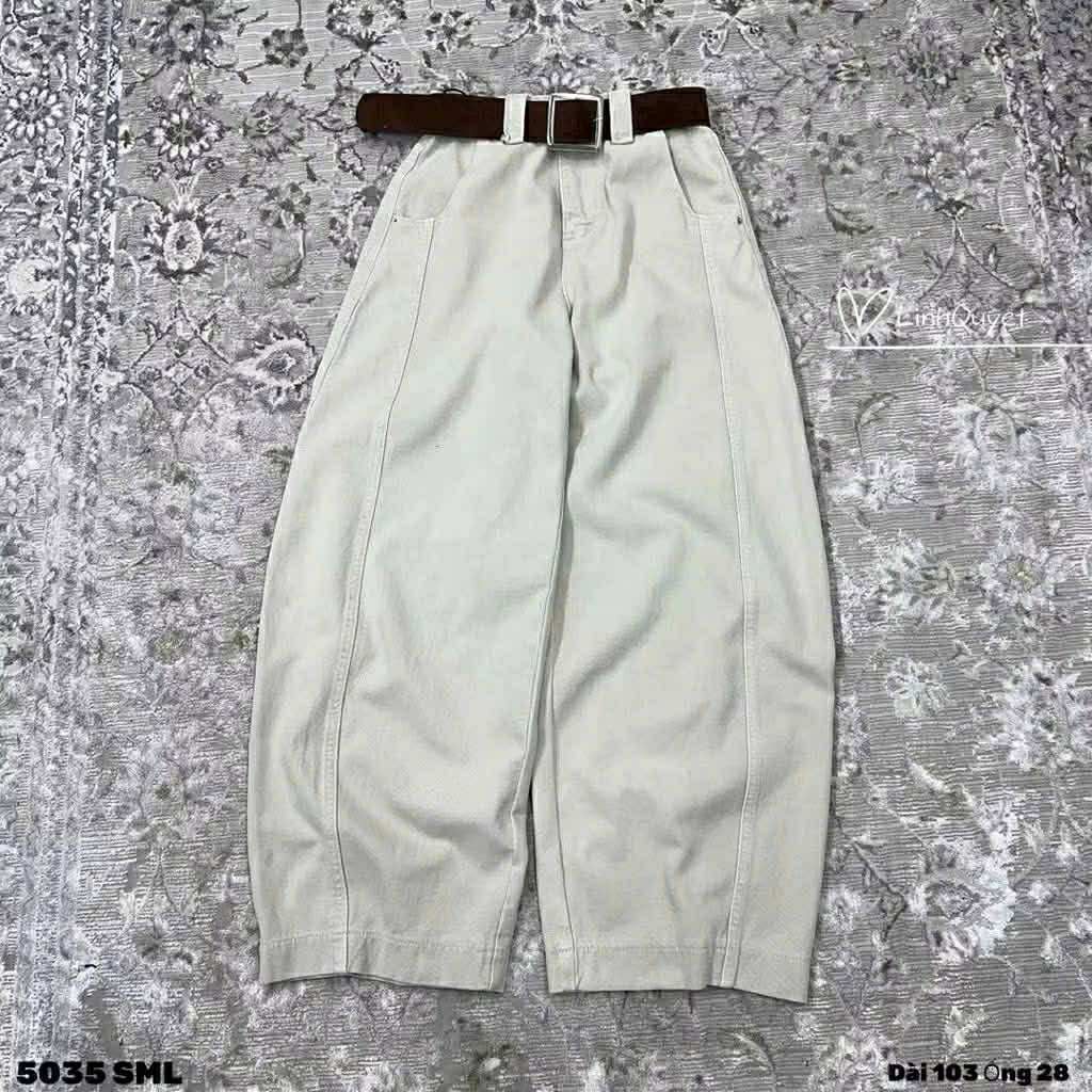  Quần baggy thụng trắng sữa Q139 
