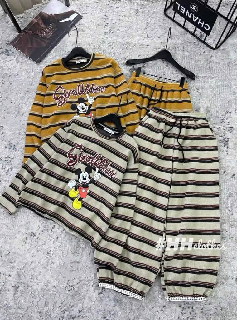  Bộ len kẻ chuột B161 