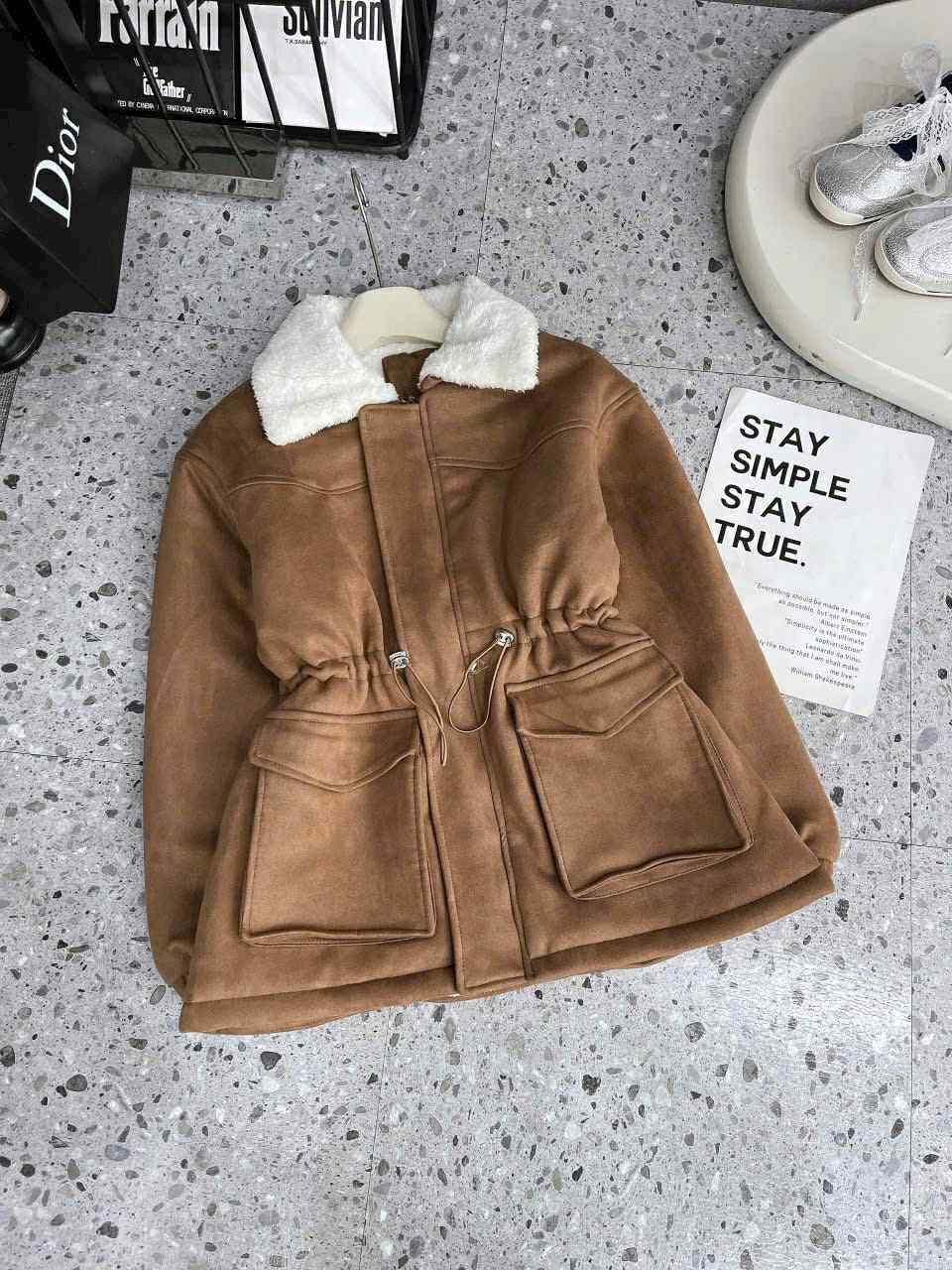  Áo da lộn lót lông A89 