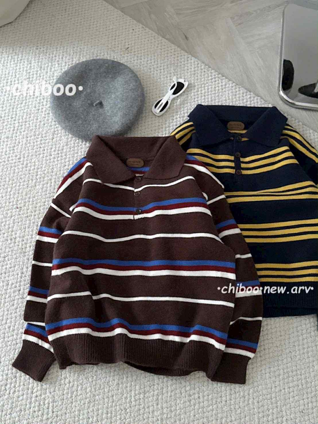  len kẻ cổ bẻ A75 