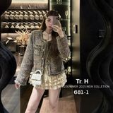  Áo dạ muối tiêu C160 