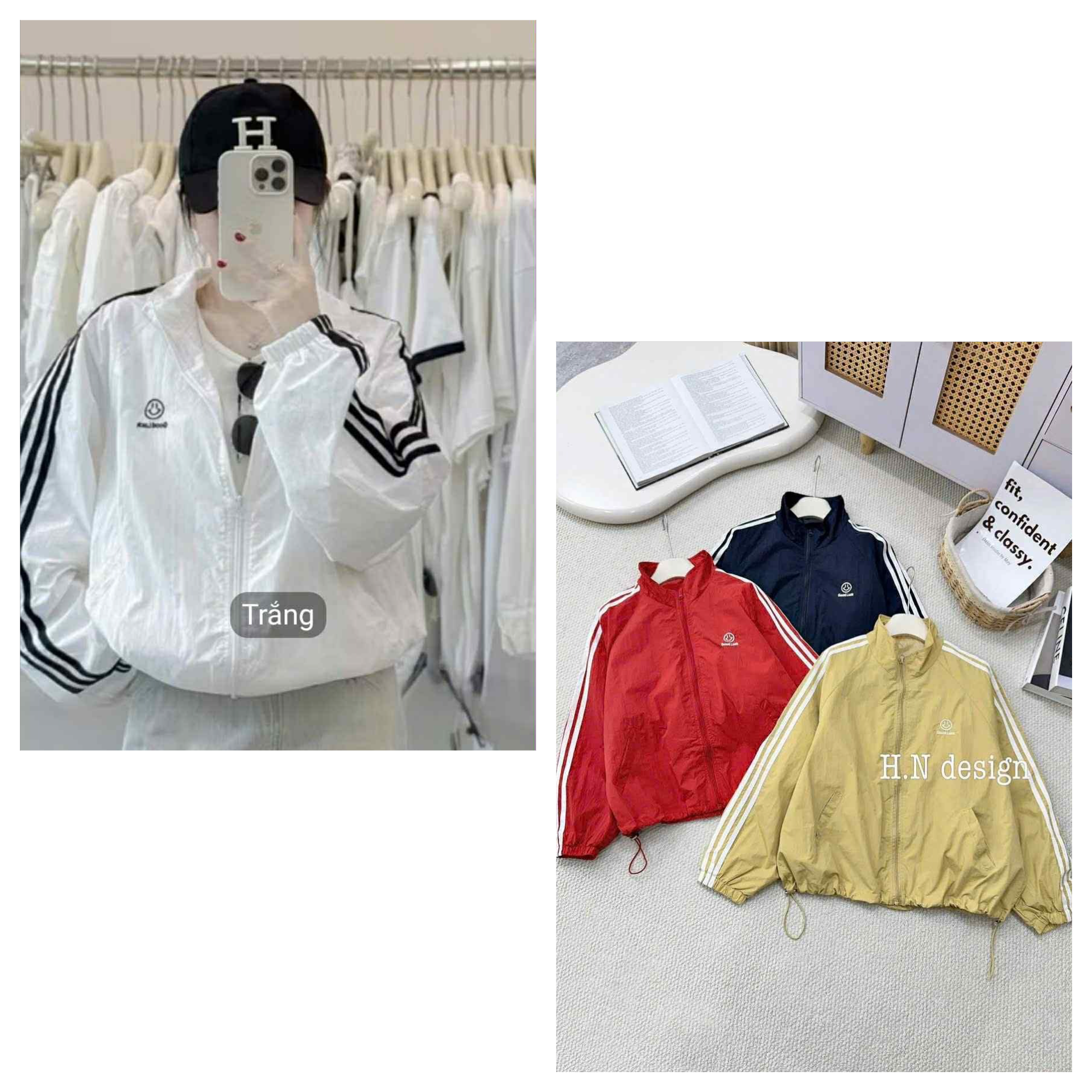  Áo gió tay sọc K46 