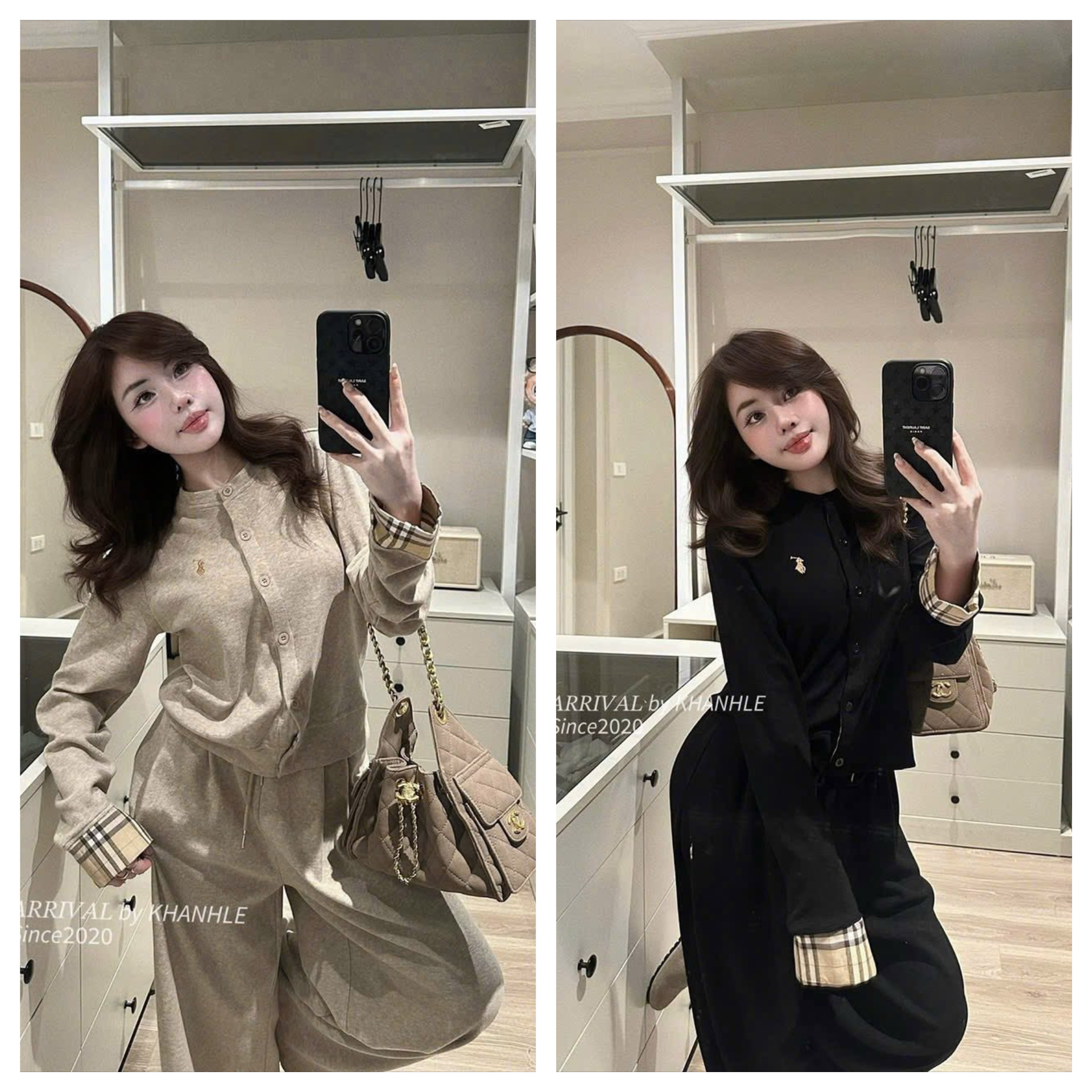  Bộ len thỏ pha kẻ B86 